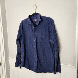UNTUKIT Solid Navy Blue Button Down Shirt